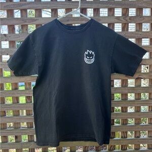 Spitfire 3D Classic Swirl T-Shirt Black Men's Medium Skate Streetwear - EUC